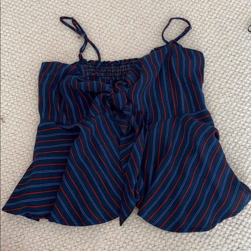 Front tie crop top